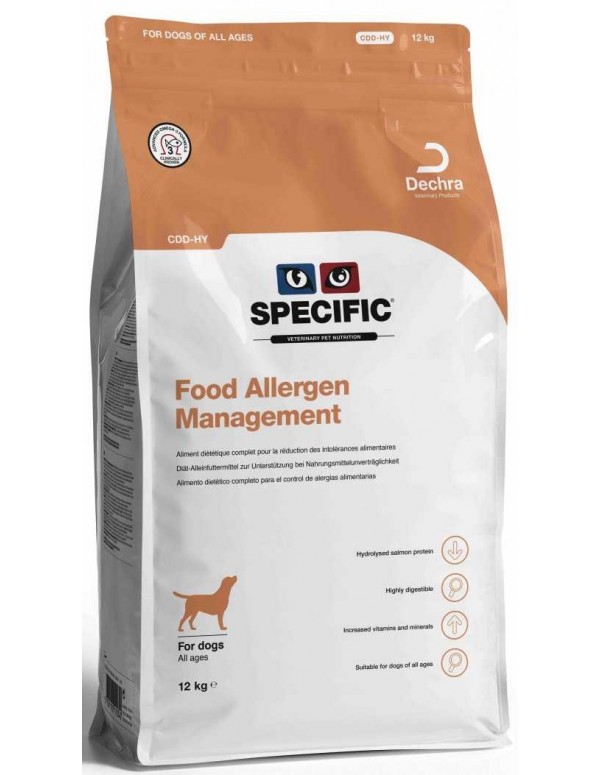 Specific VD CDD-HY Food Allergy Management 12 Kg Alimento Seco Cão