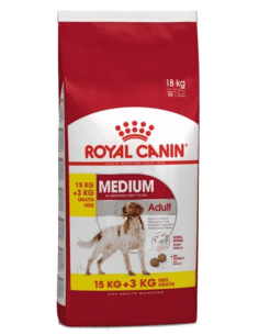 Royal Canin Size Health Nutrition Médium Adult 15 Kg + 3 Kg Oferta Alimento Seco Cão