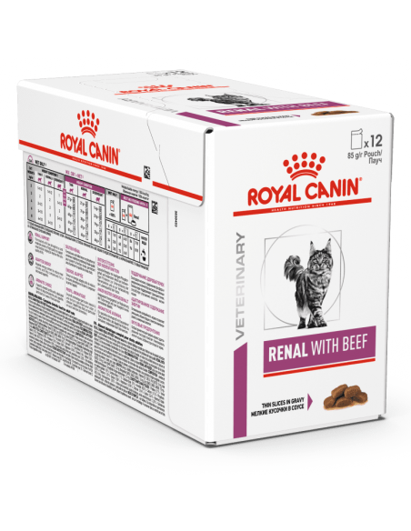 Royal Canin VD Renal Beef Saquetas 12X85 Gr