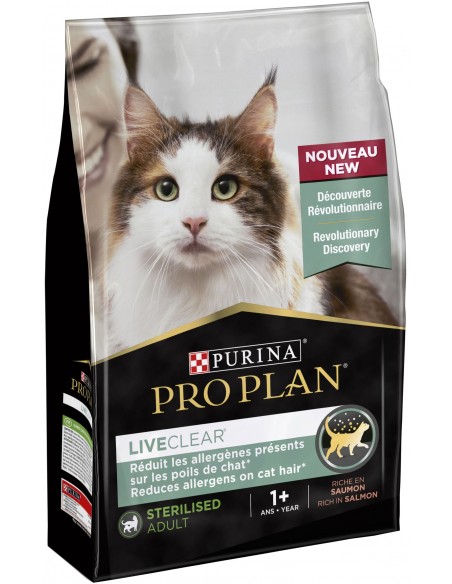 Pro Plan Gato LiveClear Sterilised Adulto Salmão
