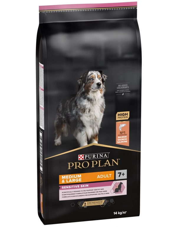 Pro Plan Adulto 7+ Medio e Large Sensitive Skin 14 Kg