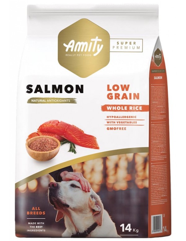 Amity Super Premium Adulto Salmão (Low Grain) 14 Kg