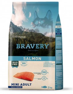 Bravery Adulto Small e Mini Salmon (Grain Free)