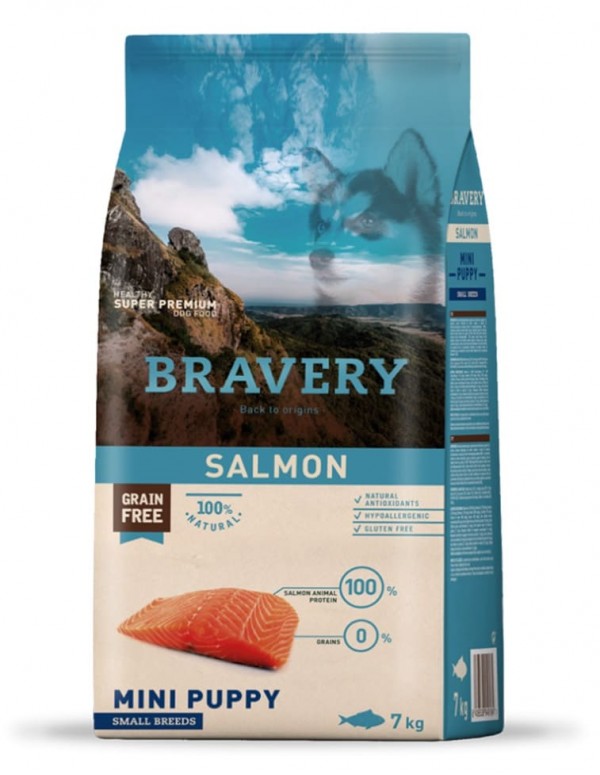 Bravery Puppy Small e Mini Salmon (Grain Free)