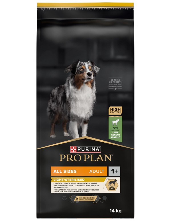 Pro Plan Cão Optiweight Adulto Light/Sterilised Borrego 12 Kg