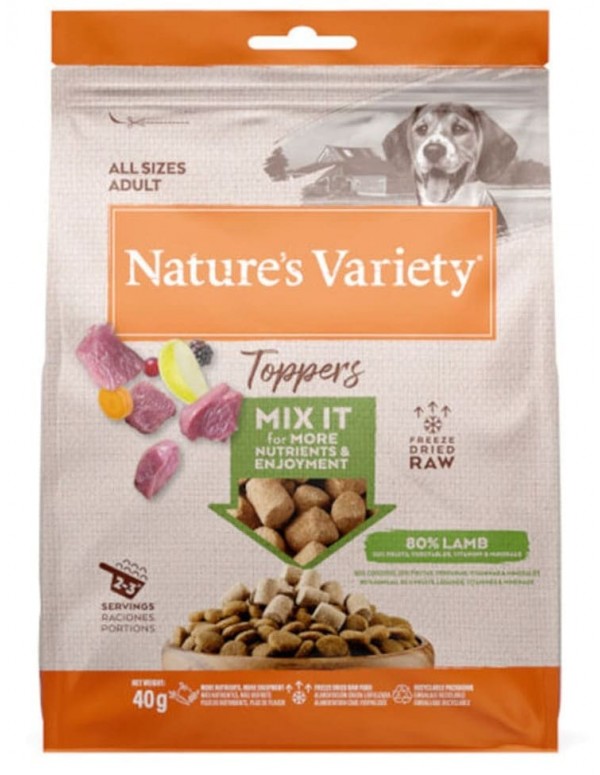 Nature's Variety Freeze Dried Topper para cão - Cordeiro