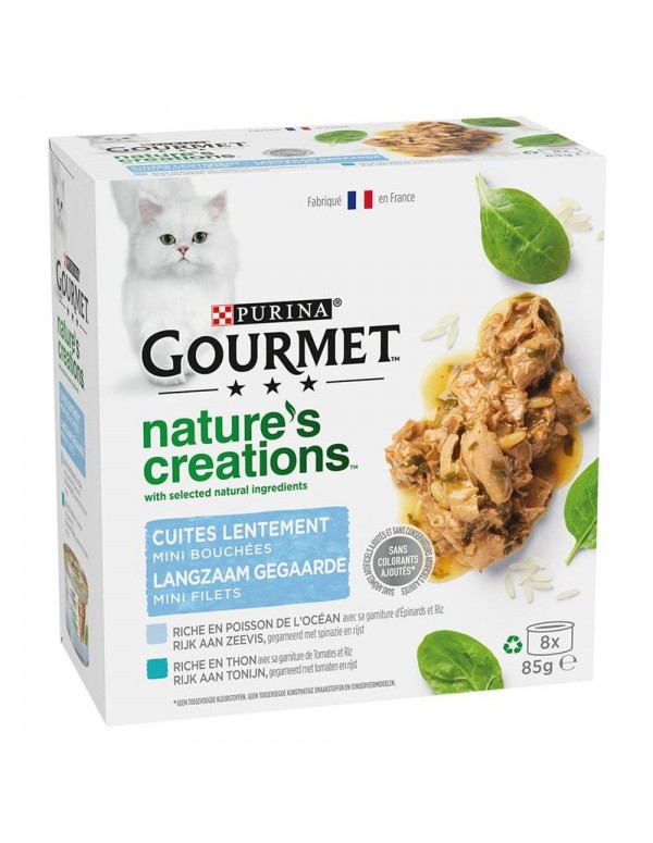 GOURMET Lata Nature's Creations Peixe 8X85 Gr