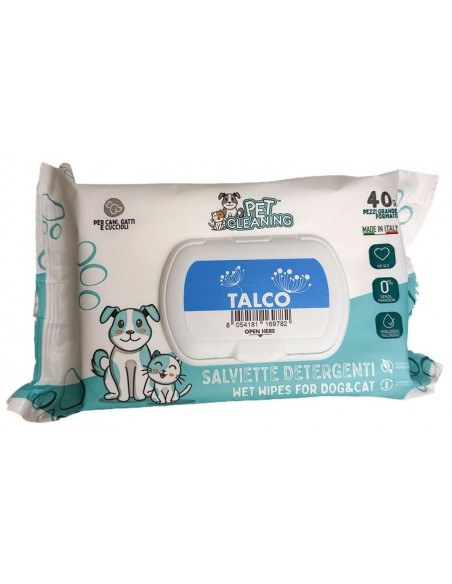 Toalhetes Húmidos "Pet Cleaning" Talco